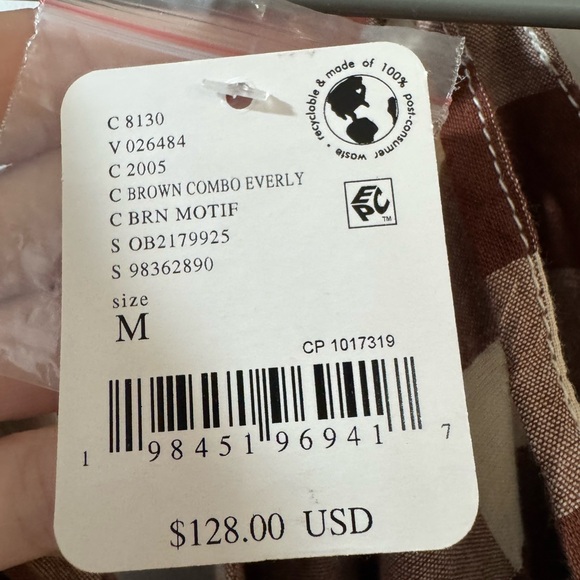 NWT Free People Brown & White Gingham Via Midi Dress - Picture 4 of 5